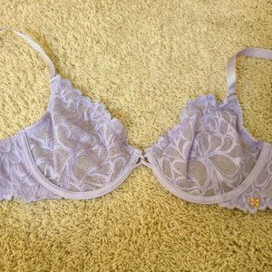 Savage Not Sorry Ultra Demi Unlined Lace Bra Size: 38C Purple
